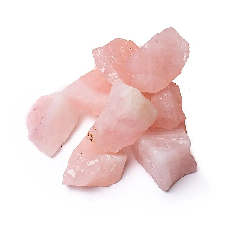 Rozenkwarts ruw, 3 - 5 cm. ca. 1000 gr. Edelstenen.
