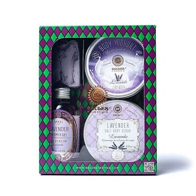 Lavendel luxe geschenkset, 4-delig