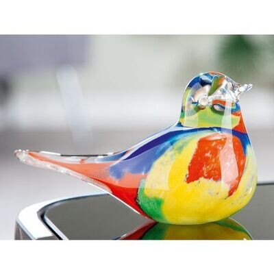 Glazen vogel "Colore", merk Glasart van massief glas, beelden en voorwerpen van glas.