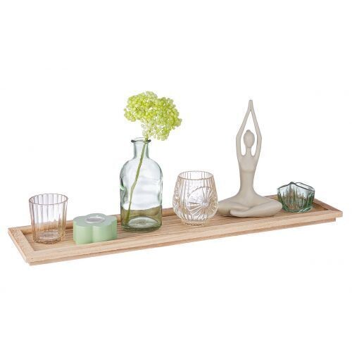 7-delig glas Deco Ensemble op MDF ondergrond 7-delig glas Deco Ensemble op MDF ondergrond, beelden en voorwerpen van glas.