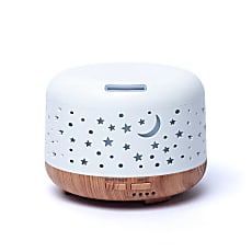 Diffuser Nebula rond wit/houtmotief Aroma verstuiver Nebula rond wit/houtmotief alsmede luchtbevochtiger
