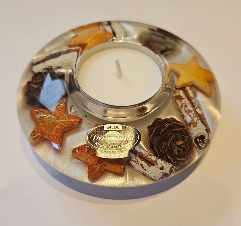 Brown Star-dennenappels, een Dreamlight waxinelichthouder van mond geblazen glas Brown Star-dennenappels, een Dreamlight waxinelichthouder van mond geblazen glas