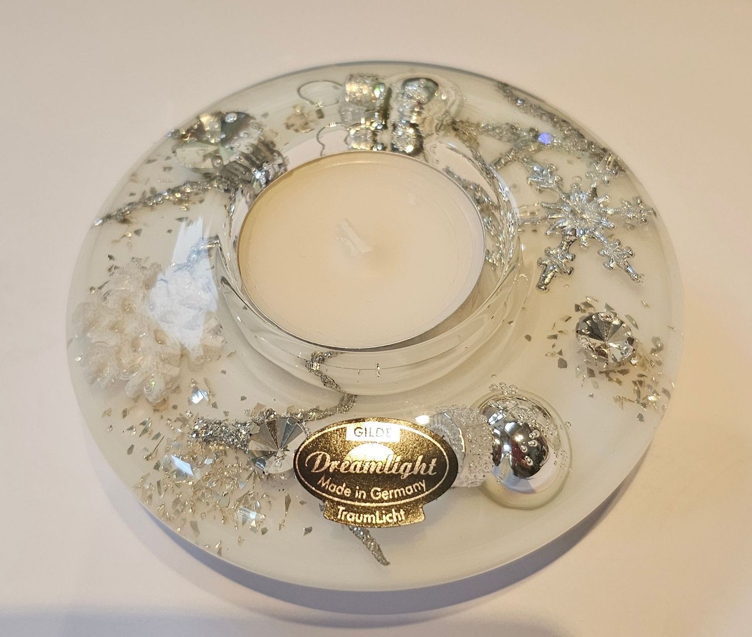 Silent Lights white Ufo, een Dreamlight waxinelichthouder