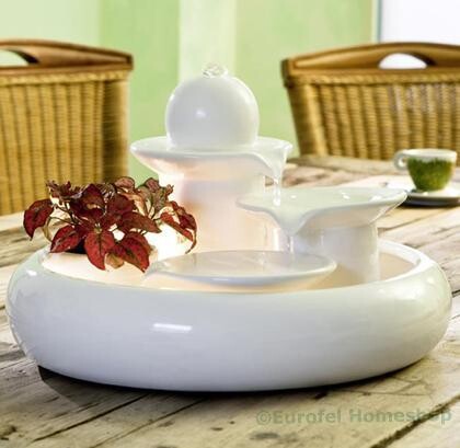 LOCARNO wit, keramische kamerfontein