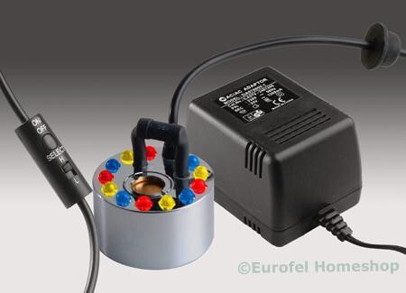 Mistmaker De Luxe met instelbare 12 leds verlichting Mistmaker De Luxe met instelbare 12 leds verlichting. Mistmakers