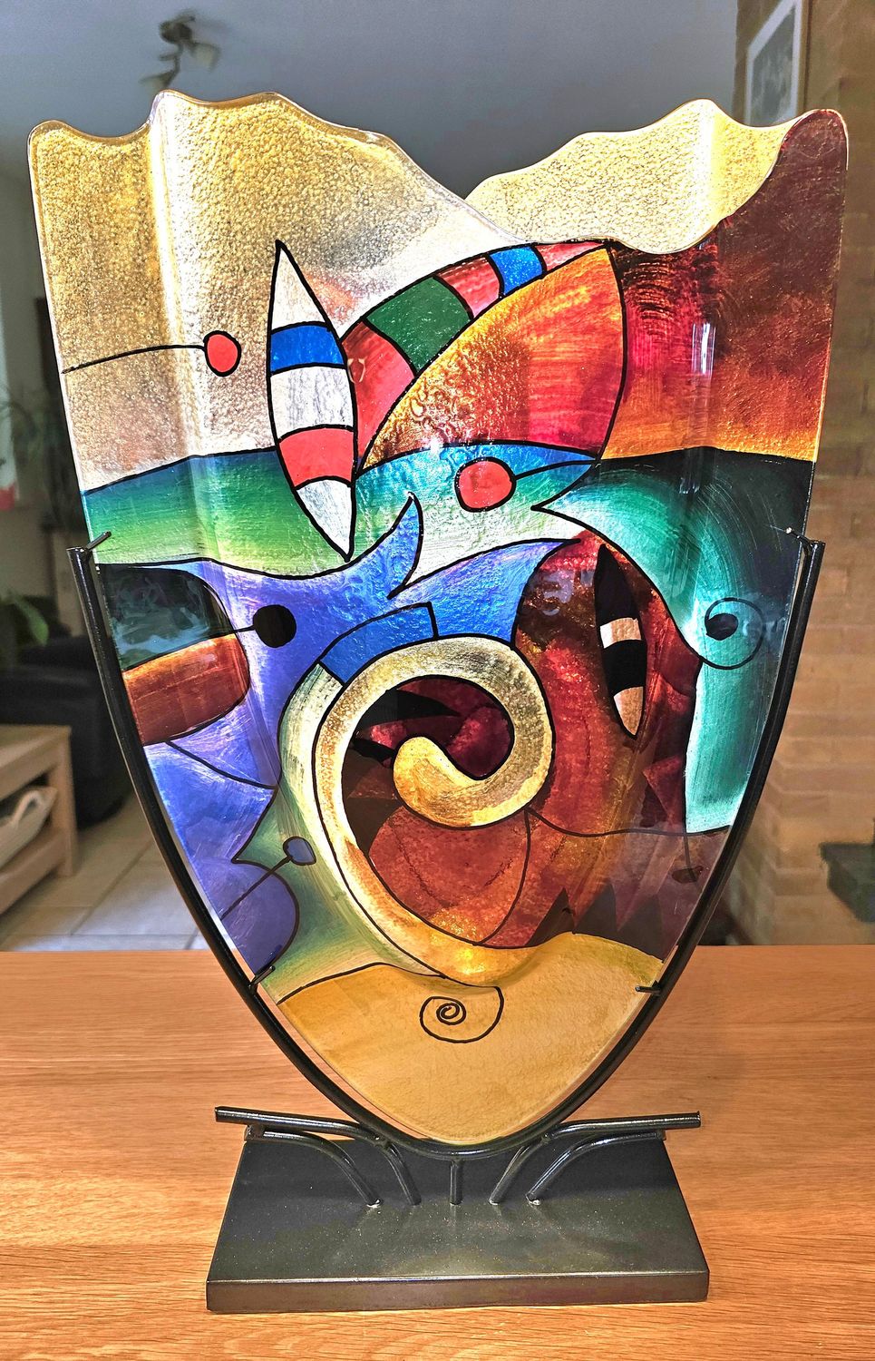 GLASART decovaas "Verona" 58 cm. hoog
