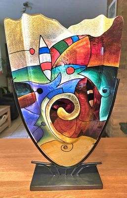 GLASART decovaas "Verona" 58 cm. hoog