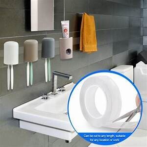 Moster Tape Reusable Heat Waterproof Wall Stickers Resistant Bathroom Home Decoration Tapes Transparen