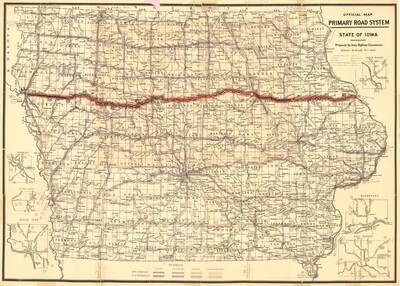 1927 Iowa Highway Map