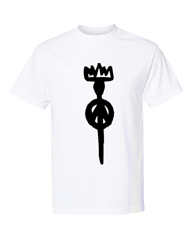 T-shirt blanc "King Of Art" imprimé sur du coton