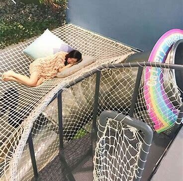 Indoor and Outdoor Suspended DIY Loft Net Bed Hammock Floors Hammock Lying Net for Kids and Adults