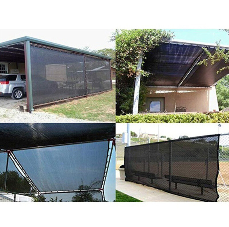 Black Anti-UV Sunshade Net Greenhouse Plants Shading Shed Garden Privacy Screen Outdoor Car Sun Shelter Gazebo Sail