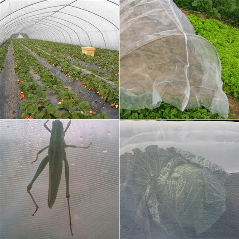 80gsm100% HDPE+ UV plastic Transparent Greenhouse Insect and Mosquito Screen, agriculture Insect Net Mesh1x50m 3.3x164 ft