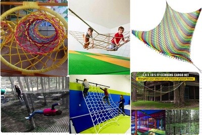 Cargo climbing training sisal rope net obstacle race, sling net, fall prevention net safety netting playground