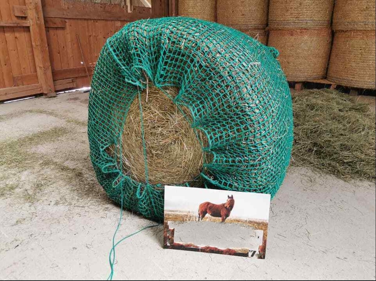 4x3ft 1.6'' hole round bale hay nets Slow Feed horses plastic nets hay nets for horses slow feed hay nets for horses horse hay net slow feed net horse, Mesh size 4x4cm