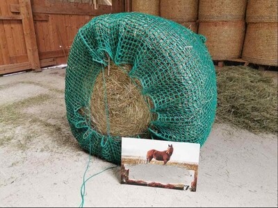 4x3ft 1.6&#39;&#39; hole round bale hay nets Slow Feed horses plastic nets hay nets for horses slow feed hay nets for horses horse hay net slow feed net horse, Mesh size 4x4cm