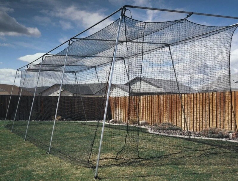 Batting Cage Net for Baseball and Softball. UV Treated Indoor/Outdoor Heavy Duty Backstop Pitching and Batting Cages. No frame included. Batting Cage Net for Baseball and Softball. UV Treated Indoor/Outdoor Heavy Duty Backstop Pitching and Batting Cages. No frame included.