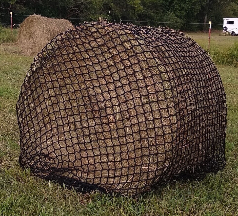 3x4ft 1.9" Hole Large Bale Net /Round Bale Slow Feed Hay Net for Horses and Mules