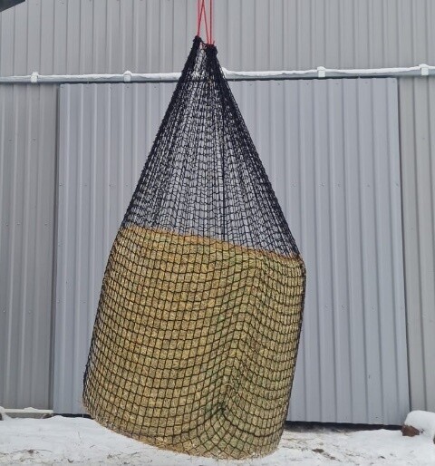 2'' hole，47" x 20" x 20" Hay Net Slower Feed Bag for Horse Feeder Fully Day Feeding Net Bag/#slow feed hay net mesh size 5x5cm