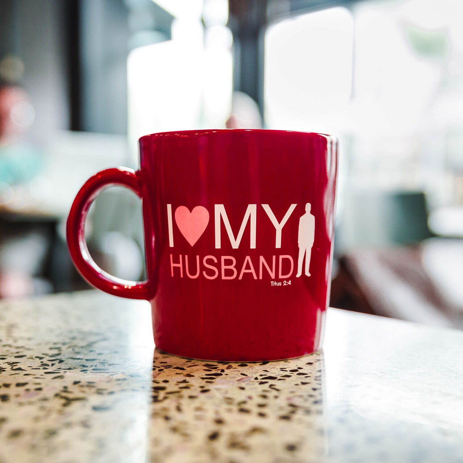 I Love My Husband Red Mug