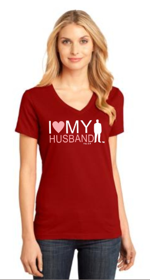 I Love My Husband T-Shirt - Red Full