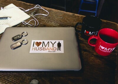 Small "I Love My Husband" Sticker