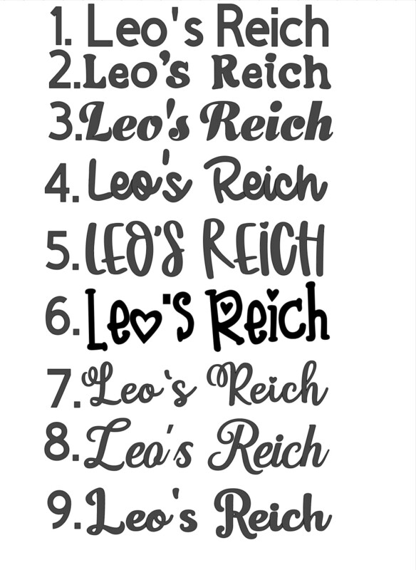 Schrift Sticker