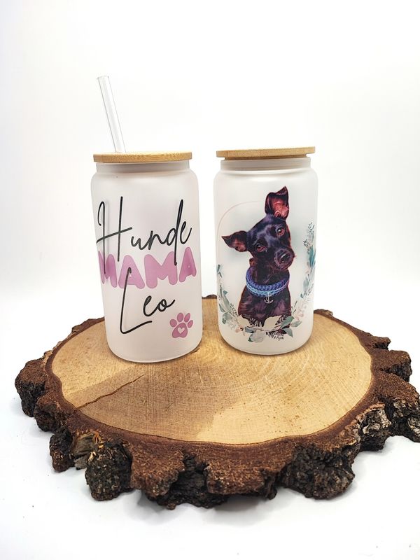 Glas mit Bambusdeckel