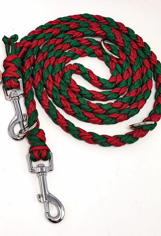 Dicke Leine Grün + Glitzer Rot