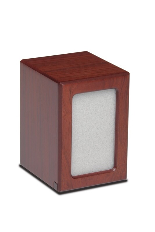 Cherry MDF Urn with Photo Slot