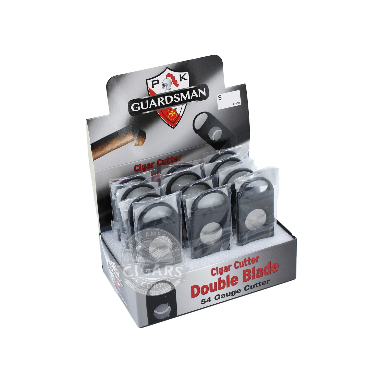 Pk Guardsman 54 Gauge Double Blade Cigar Cutter Black