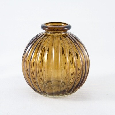 Amber Glass Pumpkin Vase