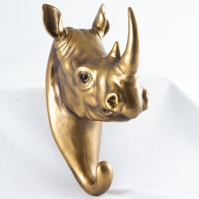 Large Gold Rhino Hook