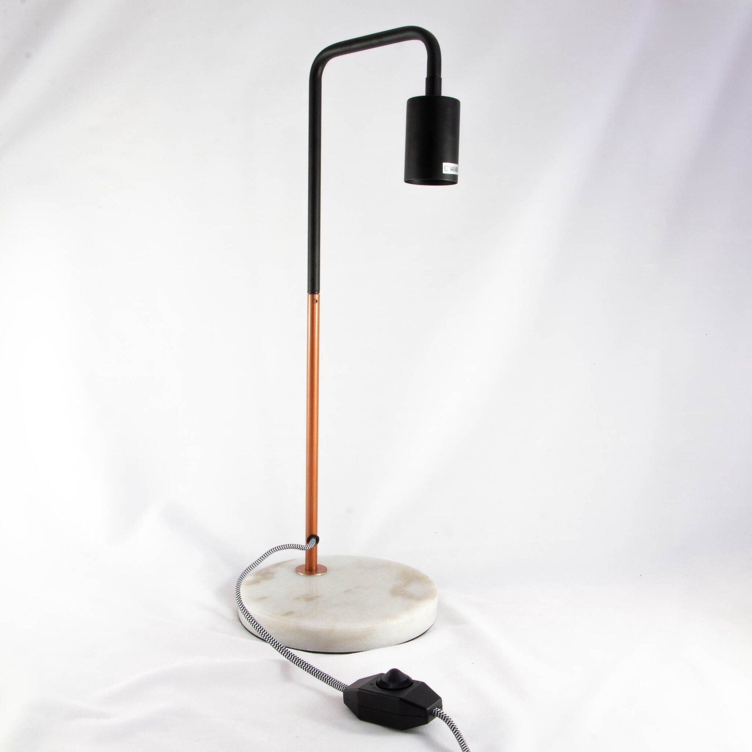 Dimmable Single Bulb Desk Lamp - Copper And Black