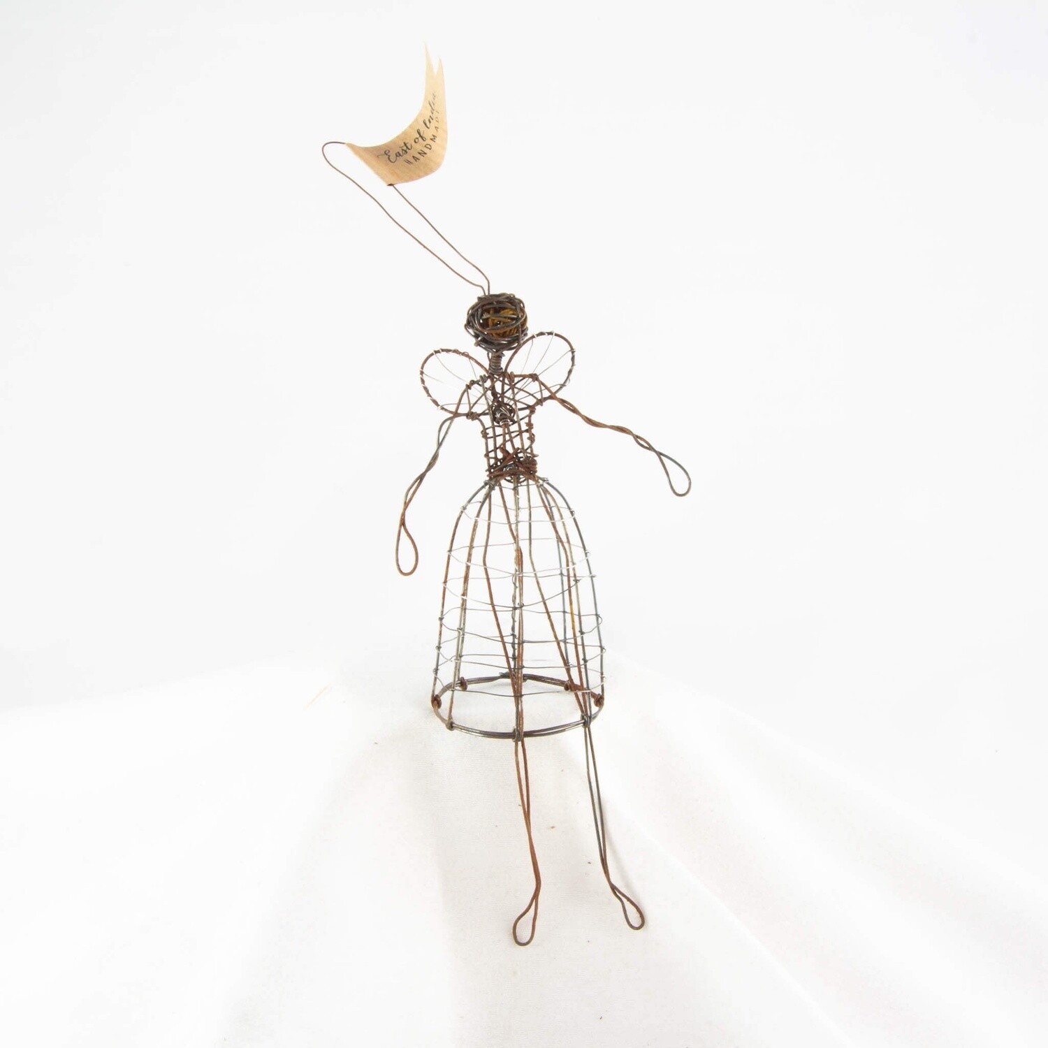 Woven Rusty Wire Angel - Small