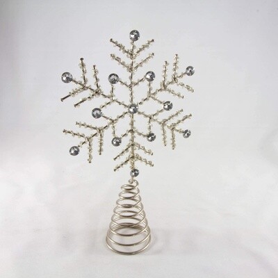 Snowflake Tree Topper - Silver