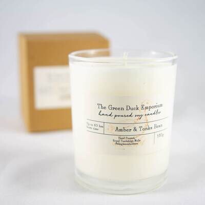 Amber and Tonka Bean Scented Candle