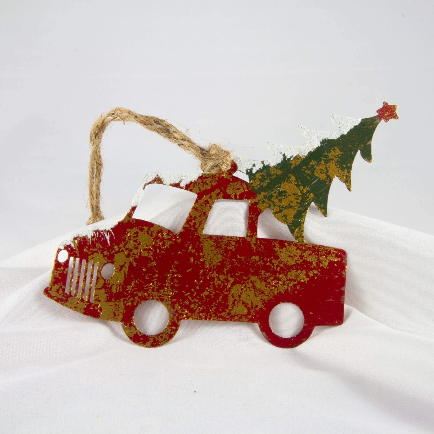 Metal Car And Christmas Tree Hanger