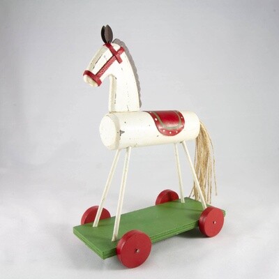 Wooden Horse On Wheels