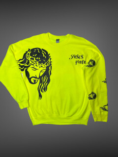 Jesus Piece Neon Green Crewneck