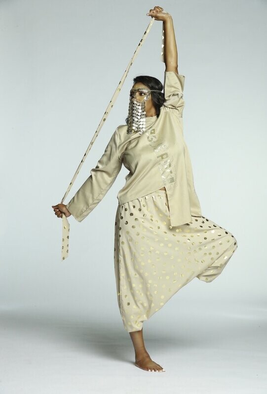 JP Egyptian Bell Gold Polka Dot Pants Set