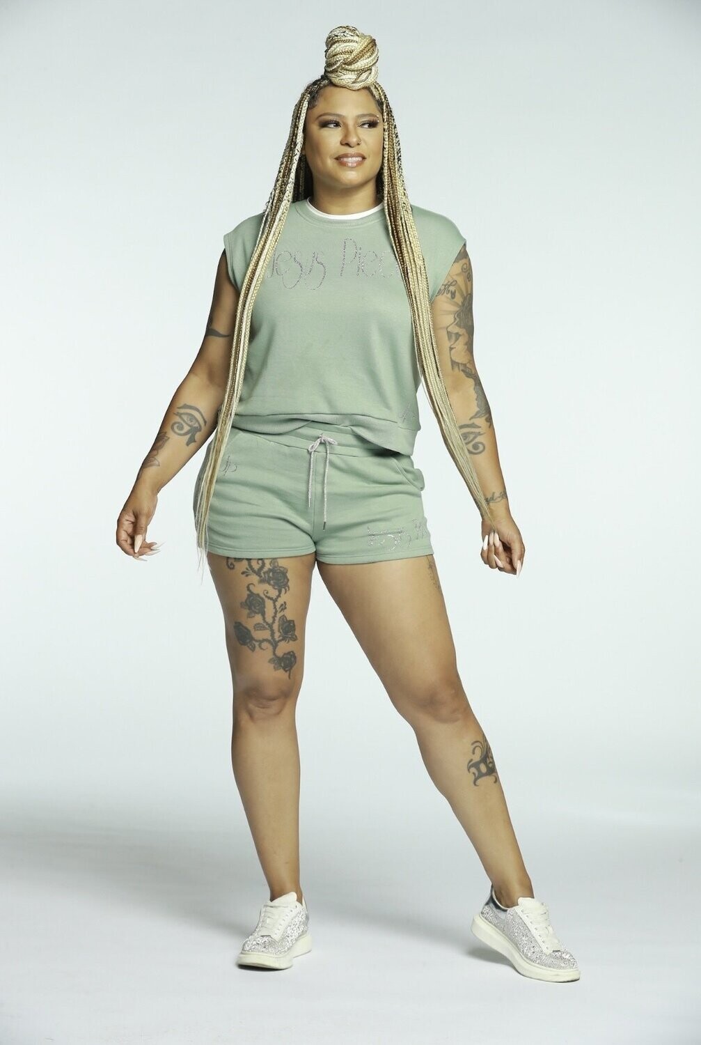 JP Solid Tee & Drawstring Waist Shorts