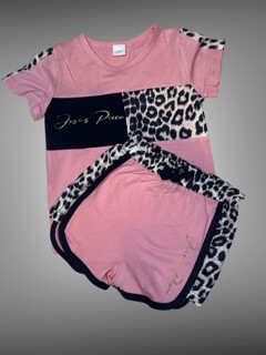 JP Short Sleeve T-Shirt and Short Pants 2Pcs Outfit Set