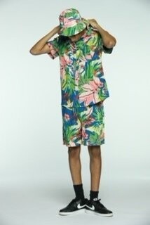 JP Vacation Button Down Beach Floral Set