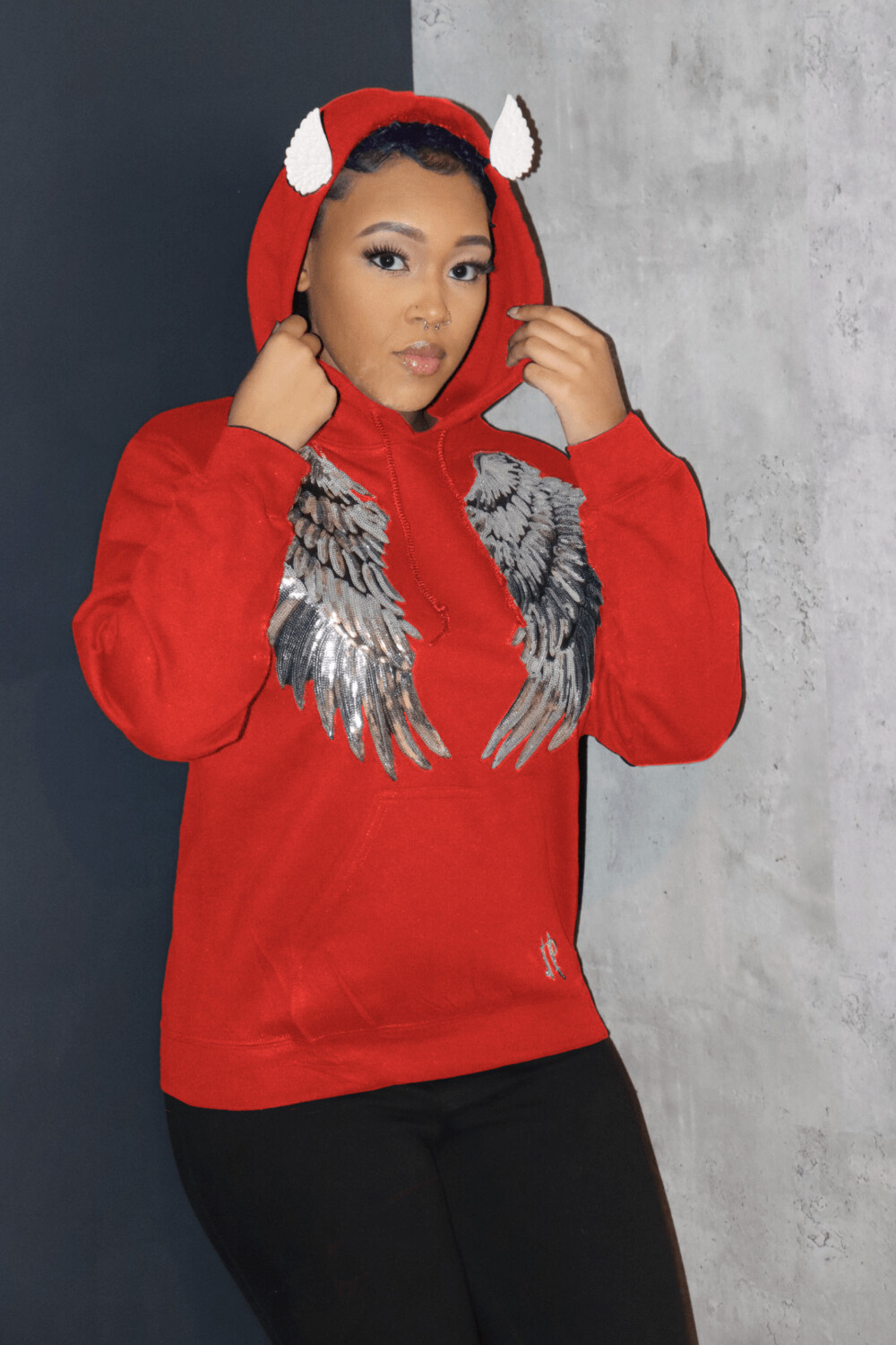 Angel Hoodie, COLOR: RED