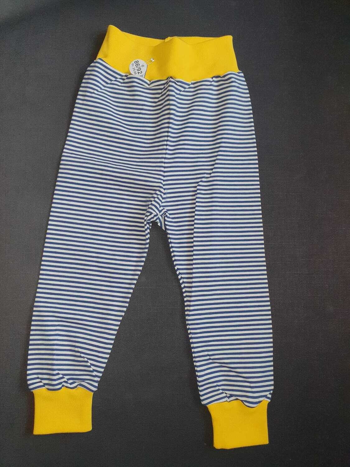 86/92, Hösli gestreift,  navy-weiss/ gelb