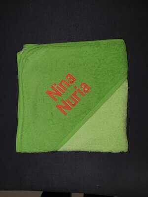 Kaputzenbadetuch 80x80 cm lemon/kiwi Kaputzenbadetuch 80x80 cm lemon/kiwi