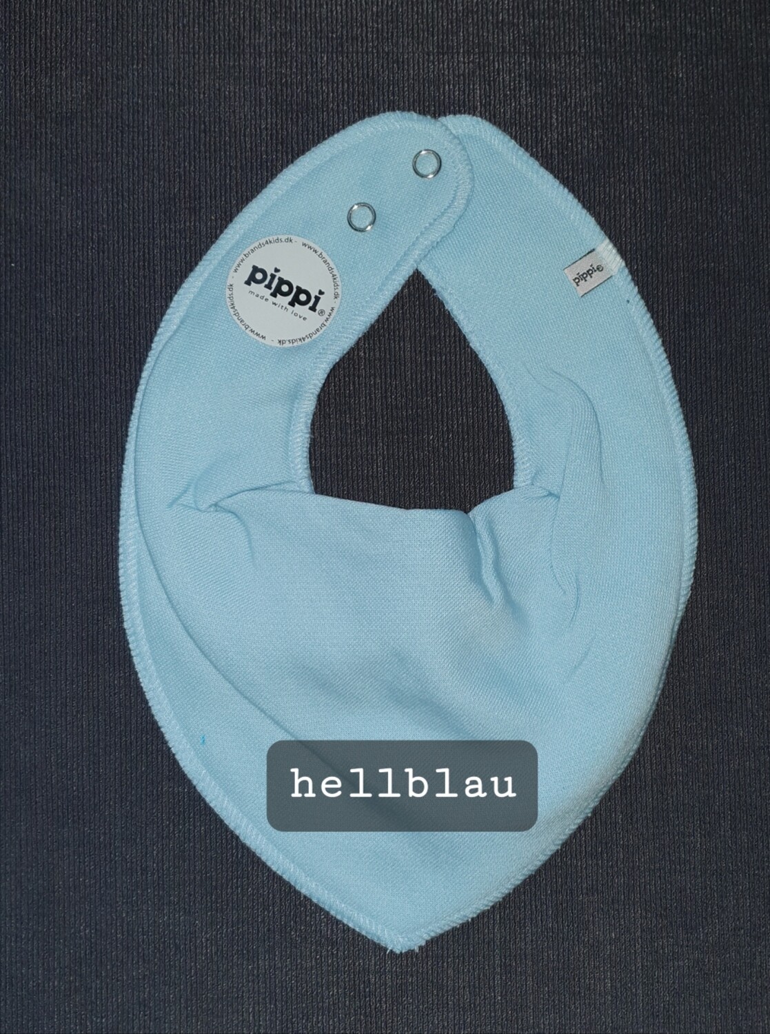 Dreiecktuch hellblau  bestickt 
