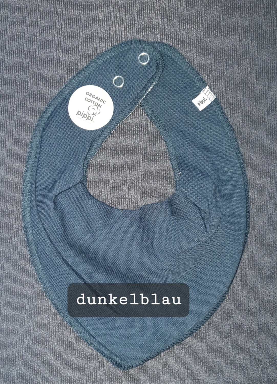 Dreiecktuch dunkelblau bestickt 