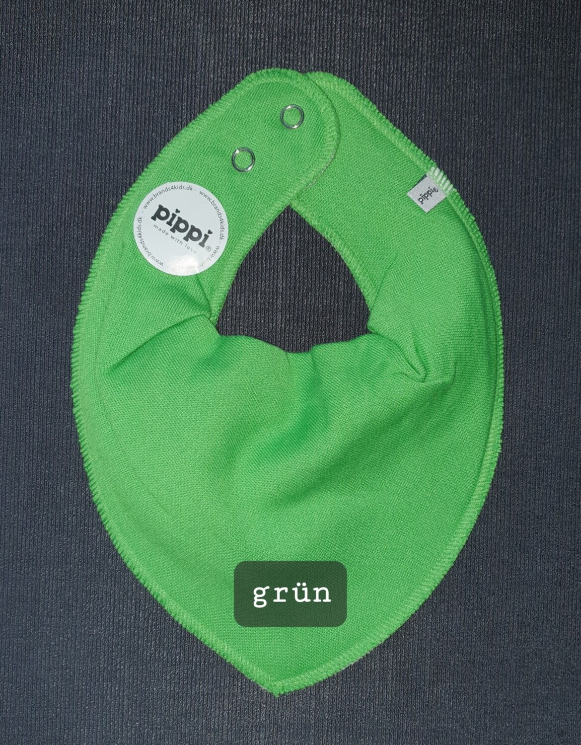 Dreiecktuch grün bestickt Dreiecktuch grün bestickt